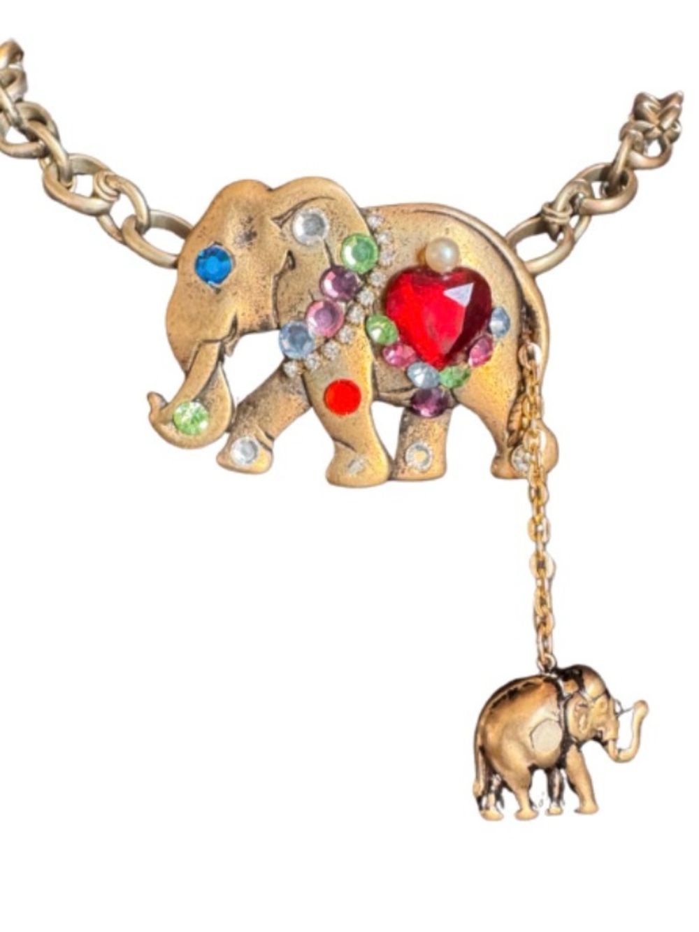 Handmade Elephant Brooch and Necklace - Picture 4 of 4